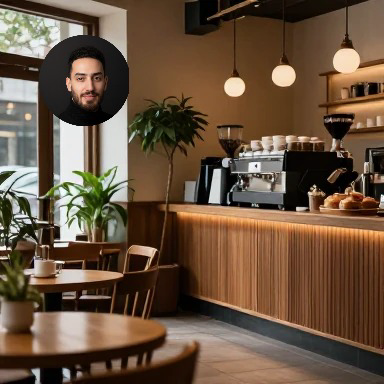 طراحی  داخلی شیک یک کافی‌شاپ مدرن