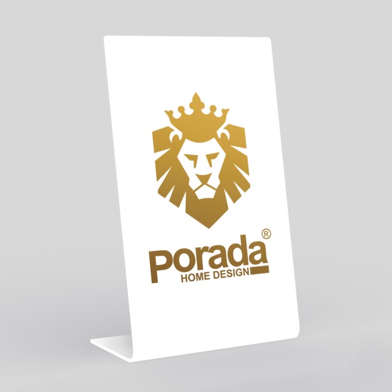 طراحی لوگو برند Porada دکوراسیون سلطنتی
