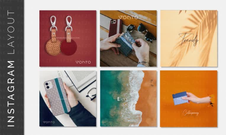 طراحی پست اینستاگرام برند VONTO دبی