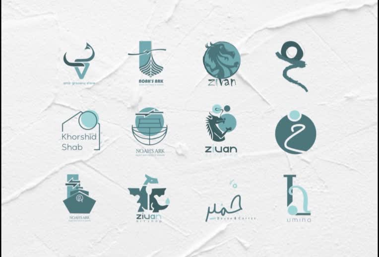 طراحی لوگو(تایپوگرافی،پیکتوگرام،مسکات،مینیمال)