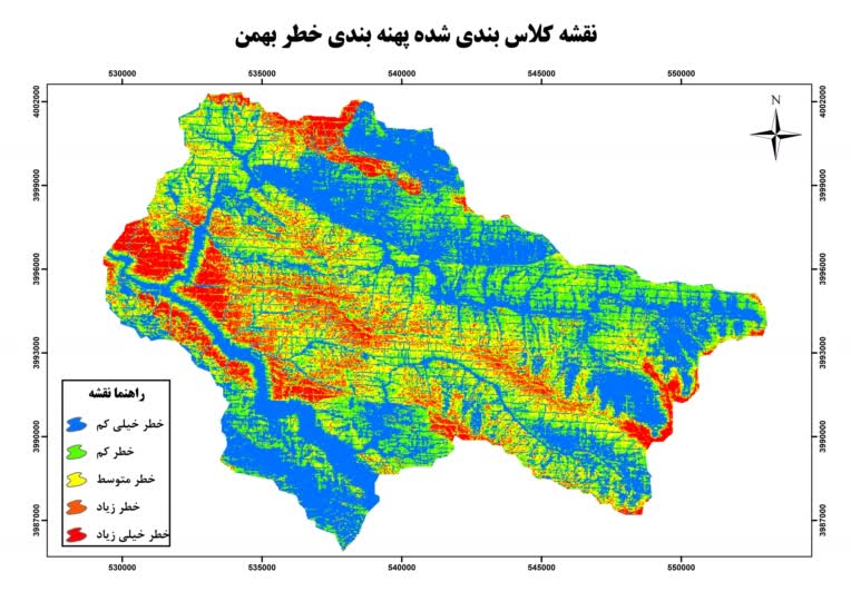 نمونه Layout ساخته شده با Arcgis