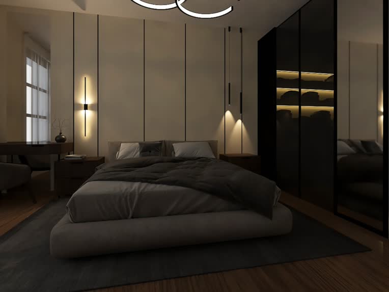 طراحی داخلی اتاق خواب با 3dmax و Vray