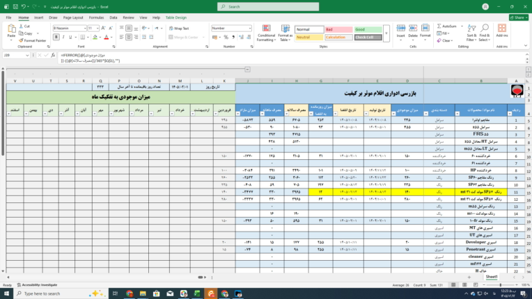 تدوین نرم افزار بازرسی ادواری اقلام موثر بر کیفیت