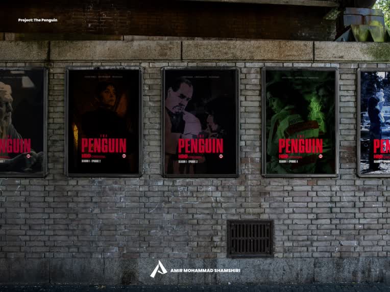 طراحی پوستر برای سریال پنگوئن ( The Penguin )