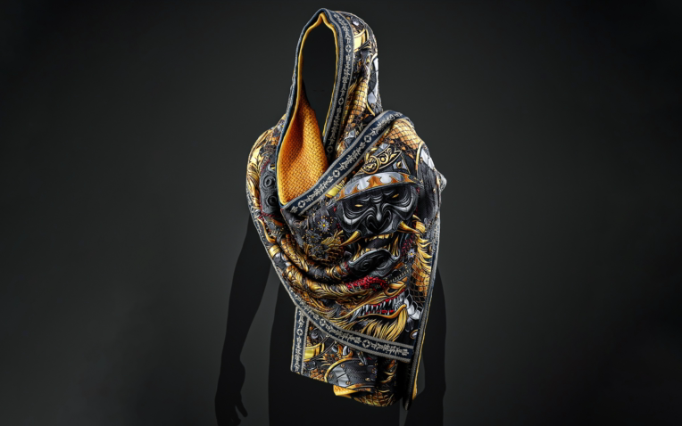 (شال با الهام از نقوش آسیای شرقی) Samurai shawl