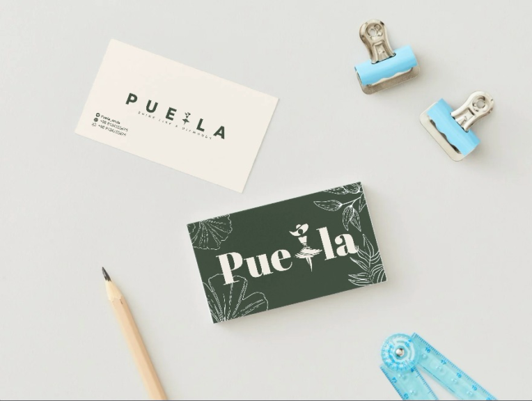 طراحی لوگو ، کارت ویزیت  و بگ برای مزون puella