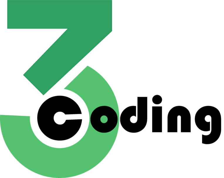 طراحی لوگو و ست‌اداری جذاب و مینیمال برای گروه نرم‌افزاری 3coding