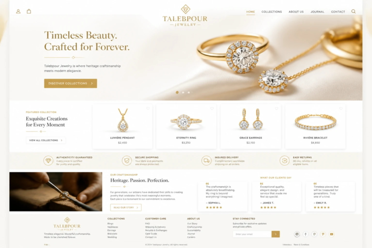 landing page سایت طلا فروشی  ( نمونه کار )