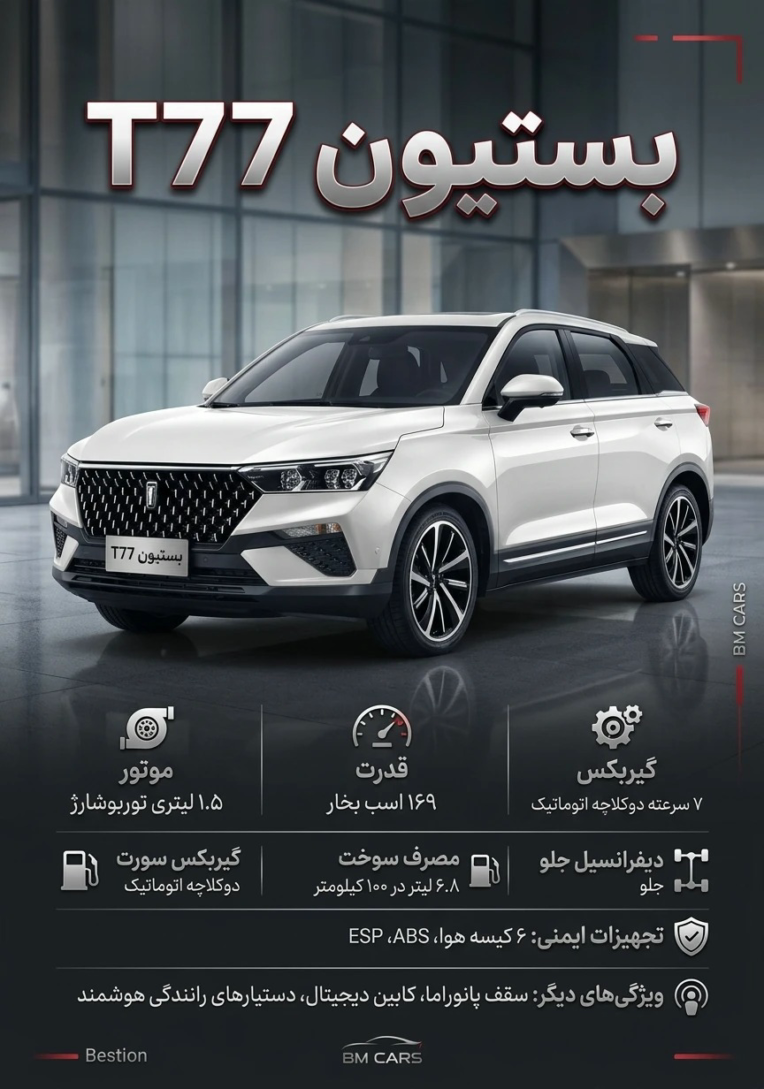 طراحی تراکت تبلیغاتی بستیون T77