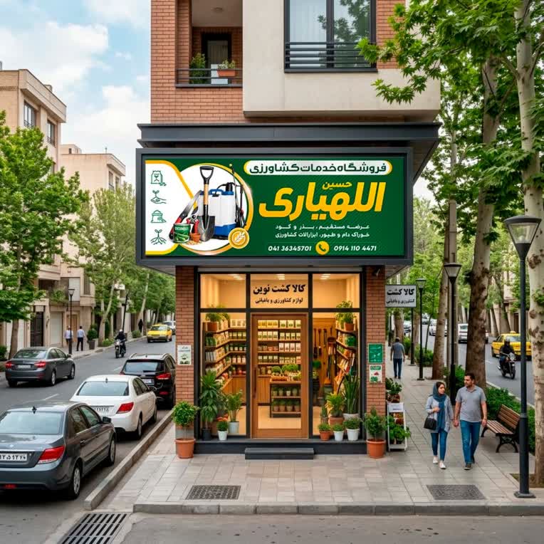 طراحی بنر فروشگاه خدمات کشاورزی “الهیاری”
