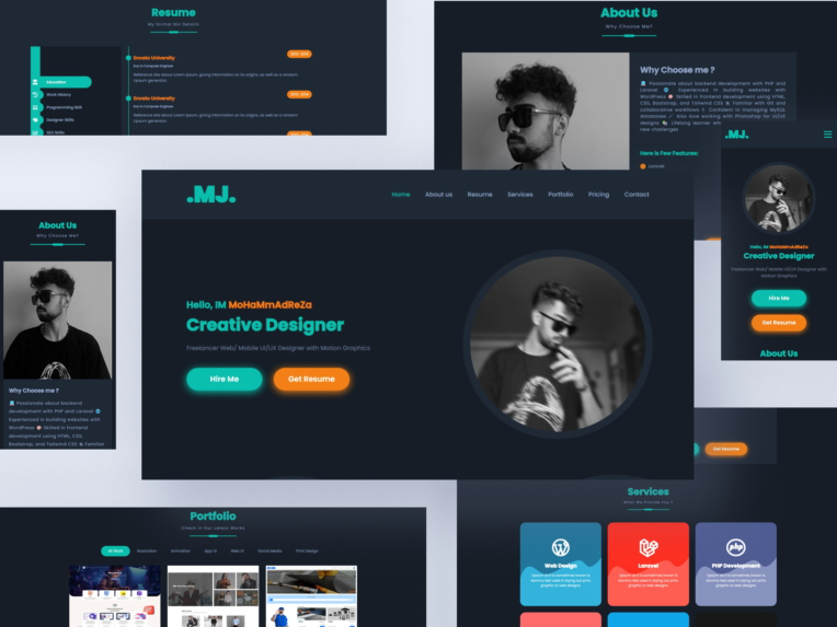 عنوان پروژه : Personal Portfolio Website