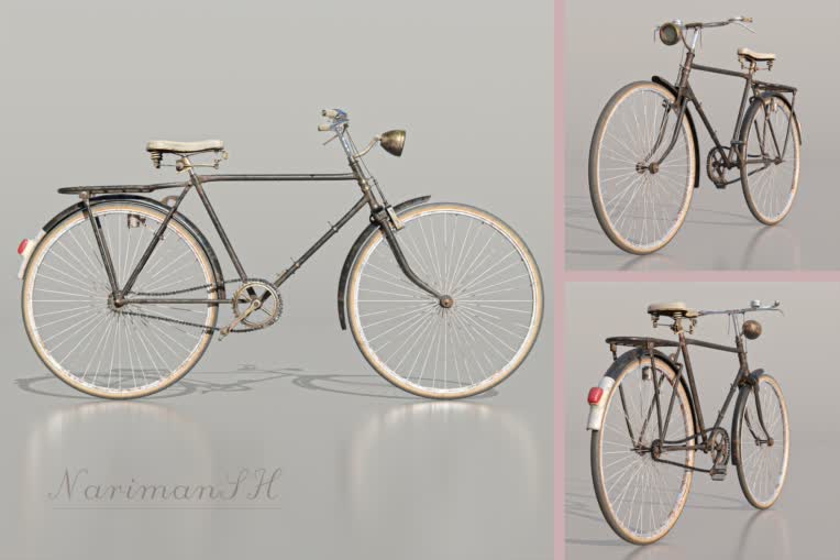 Classic Realistic Bicycle – Game & Film Ready 3D Asset