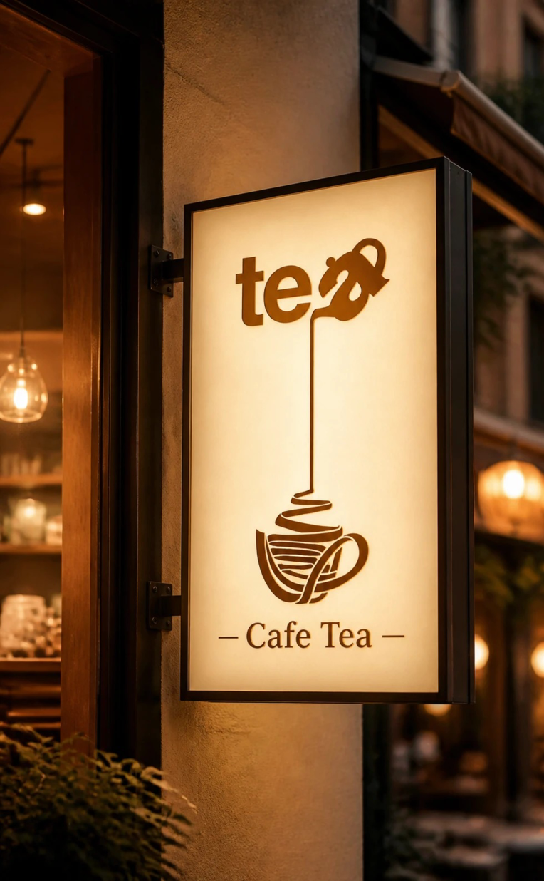 طراحی لوگو برای کافه به اسم tea