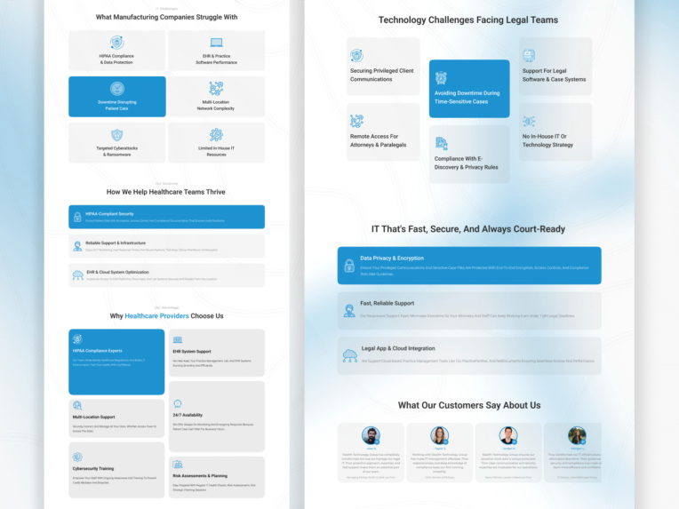 Modern IT Services Website Design