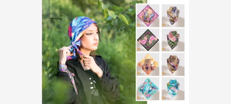 طراحی و تولید شال ، روسری و اسکارف