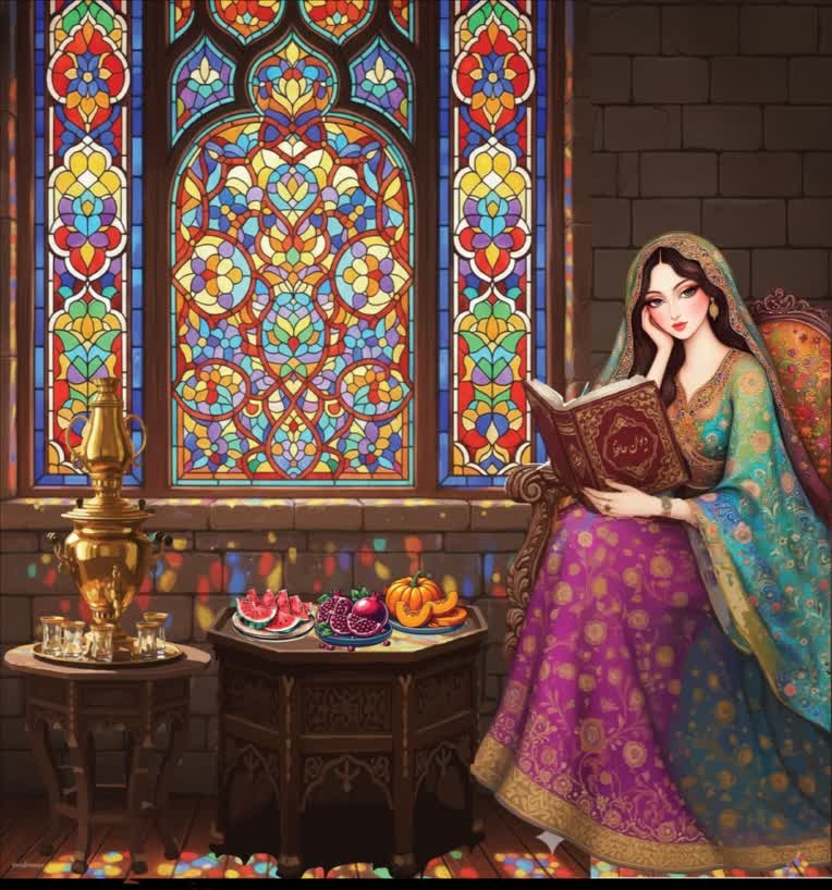 طراحی تصویر گرافیکی برای شب یلدا