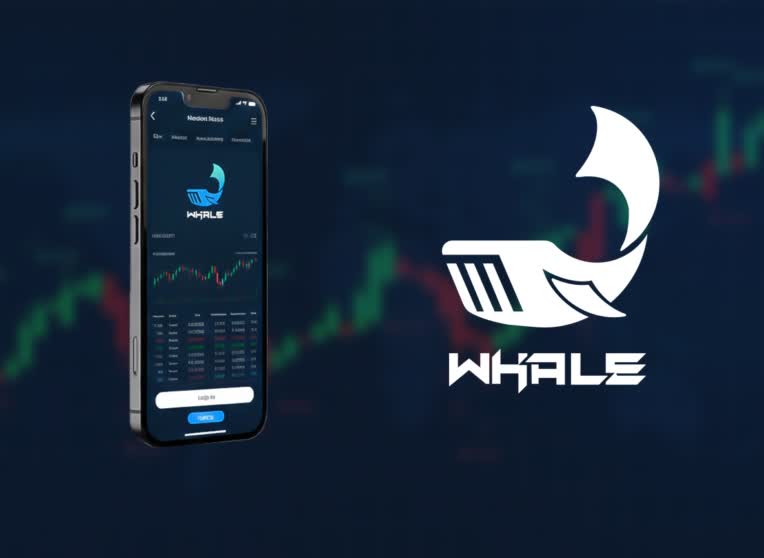 گروه ترید whale ، لوگو + فونت  به درخواست کارفرما
