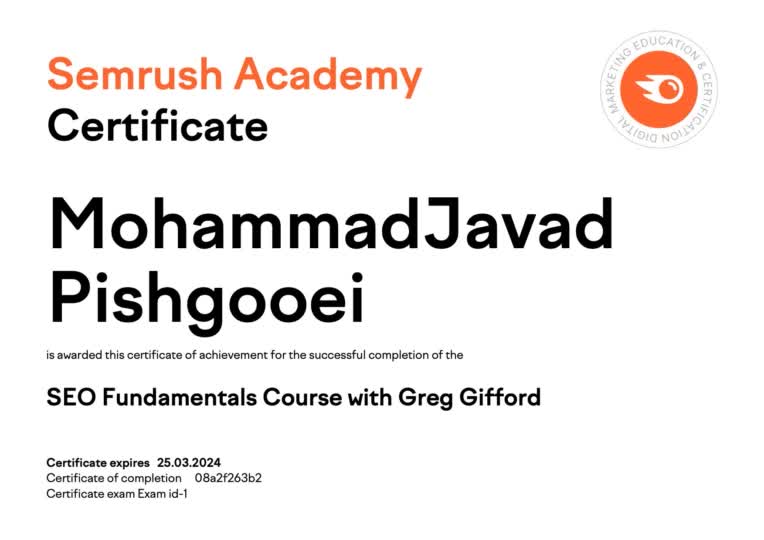 دوره مبانی SEO از SEMRUSH امریکا