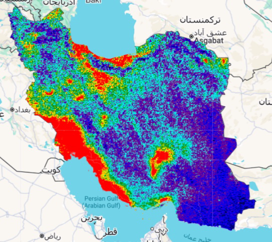 نقشه‌های گرد و غبار و آلودگی هوا  ‏SO₂ و Aerosol – ایران 2024