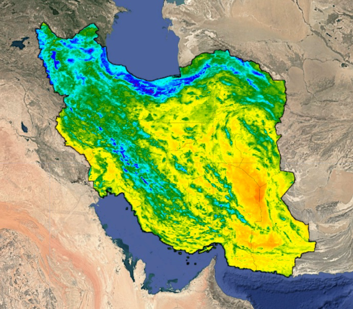 نقشه دمای روز و شب ایران   2022 تا 2024