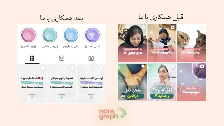 طراحی هویت بصری پیج اینستاگرام مامایی
