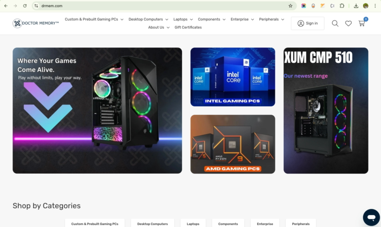drmem.com || تم اختصاصی روی پلتفرم bigcommerce