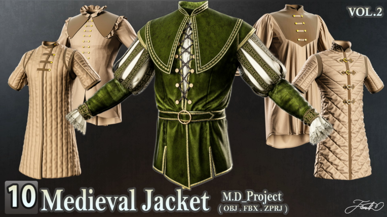 مدلسازی کت های قدیمی با مارولوس دیزاینر Model Medieval Jacket
