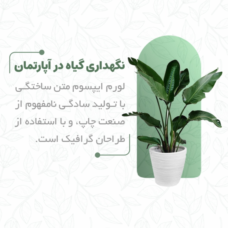 نمونه طراحی پست اینستاگرام (گل و گیاه)