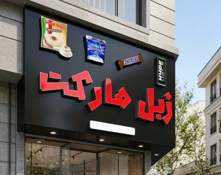 طراحی تابلو سردرب  (زبل مارکت)