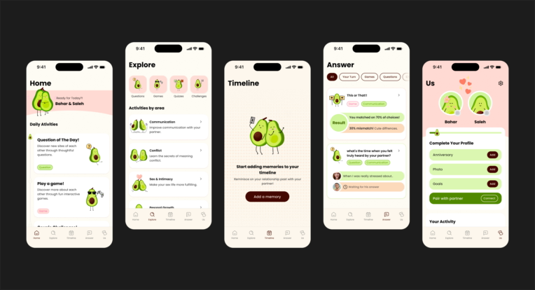 آووکاپل/طراحی اپلیکیشن سرگرمی مخصوص کاپل ها