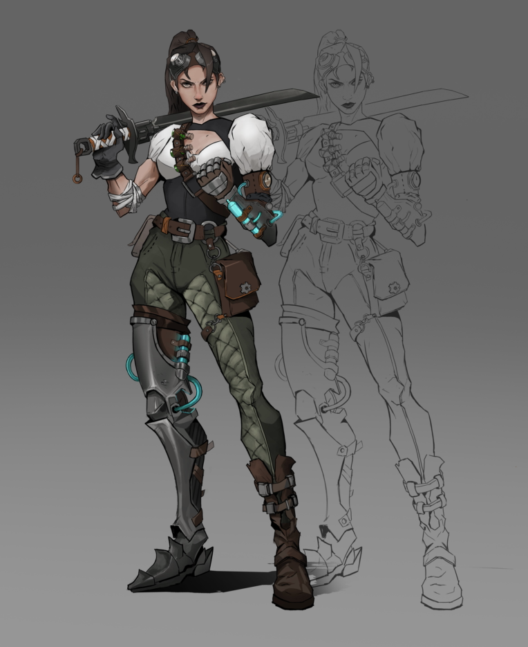 N-V (   steampunk character  )