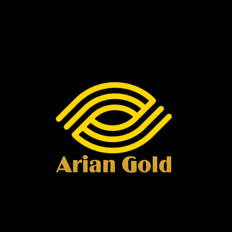 لوگوی طراحی شده طلای آریان با فونت انگلیسی