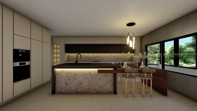 پروژه طراحی داخلی آشپزخانه و کابینت
