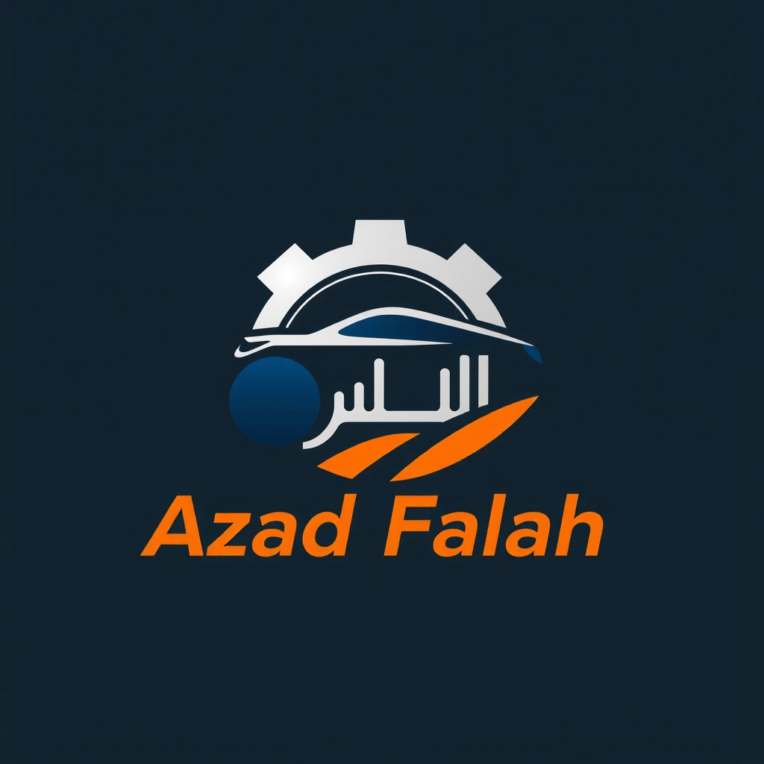 لوگو فروشگاه لوازم یدکی ماشین به نام آقای آزاد فلاح