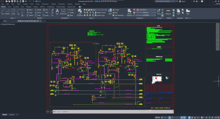 نقشه P&ID تانک ذخیره با نرم افزار AutoCAD