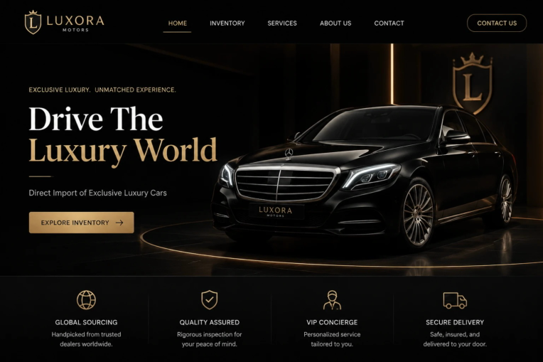 طراحی وب‌سایت لوکس گالری خودروهای Mercedes-Benz با وردپرس