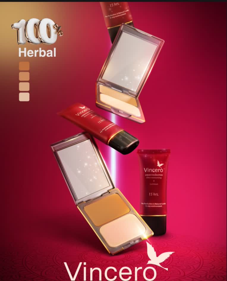طراحی پوستر لوازم آرایشی برند وینچرو
