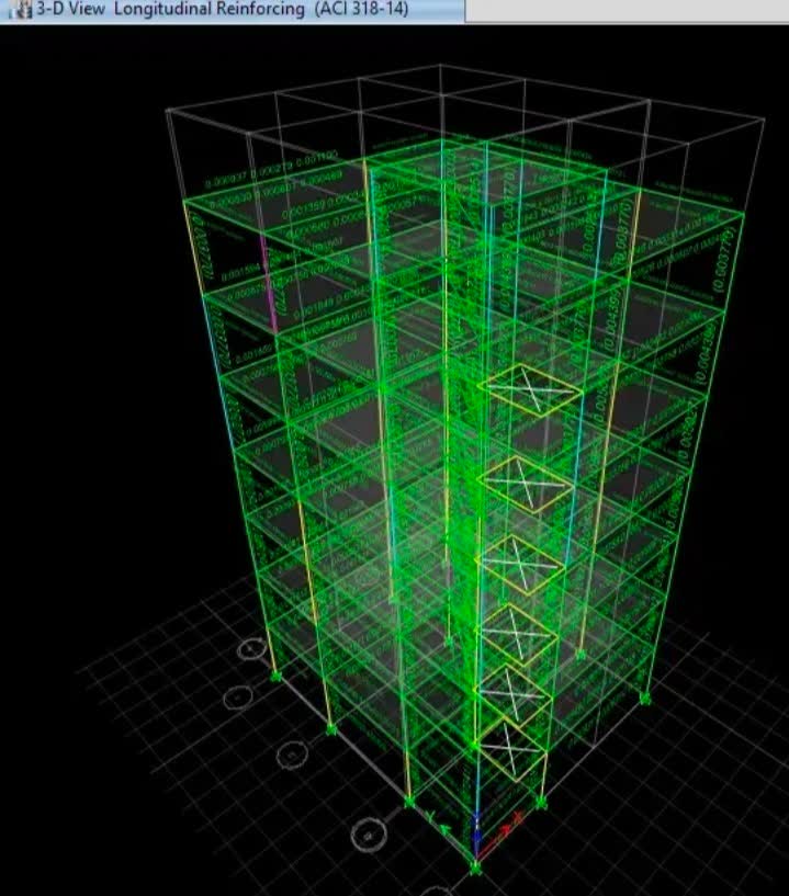 طراحی های انجام شده در Etabs و نقشه های سازه در AutoCad و pdf نقشه های سازه