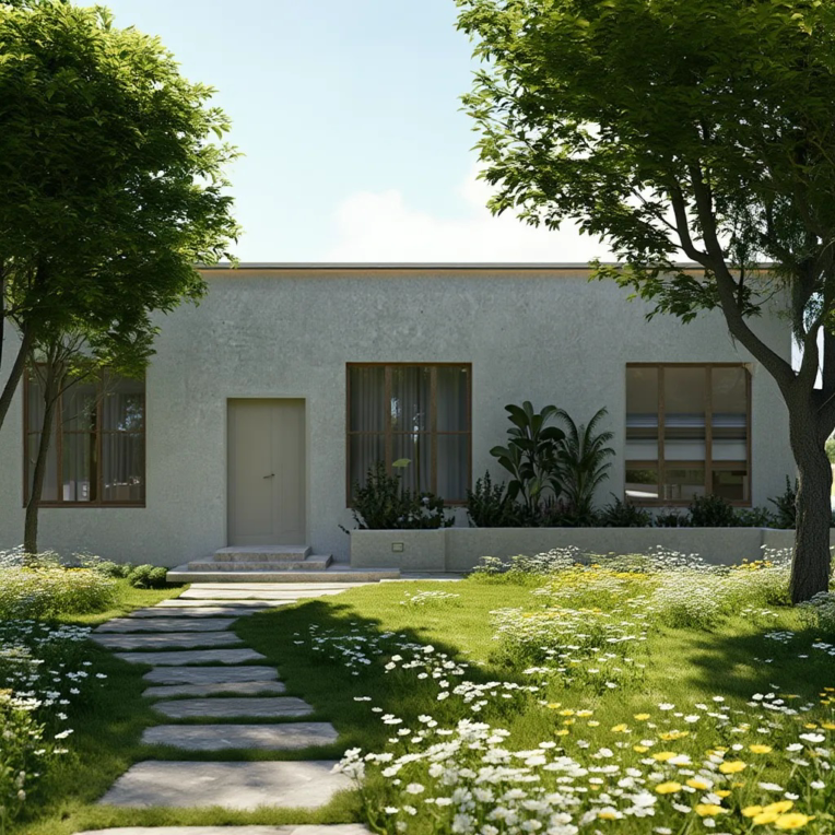 طراحی نما و داخلی خانه پیش ساخته بتنی