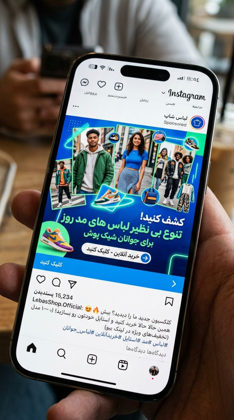 طراحی بنر تبلیغاتی برای فروشگاه آنلاین لباس
