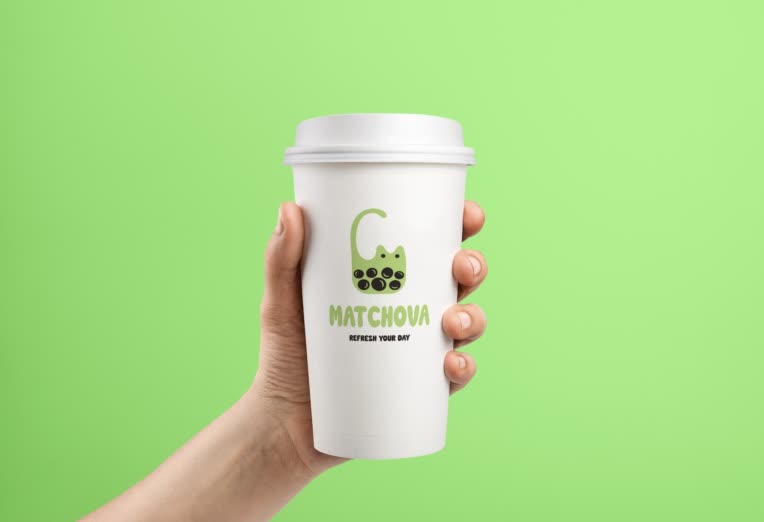 طراحی هویت بصری برند ماچا matchova