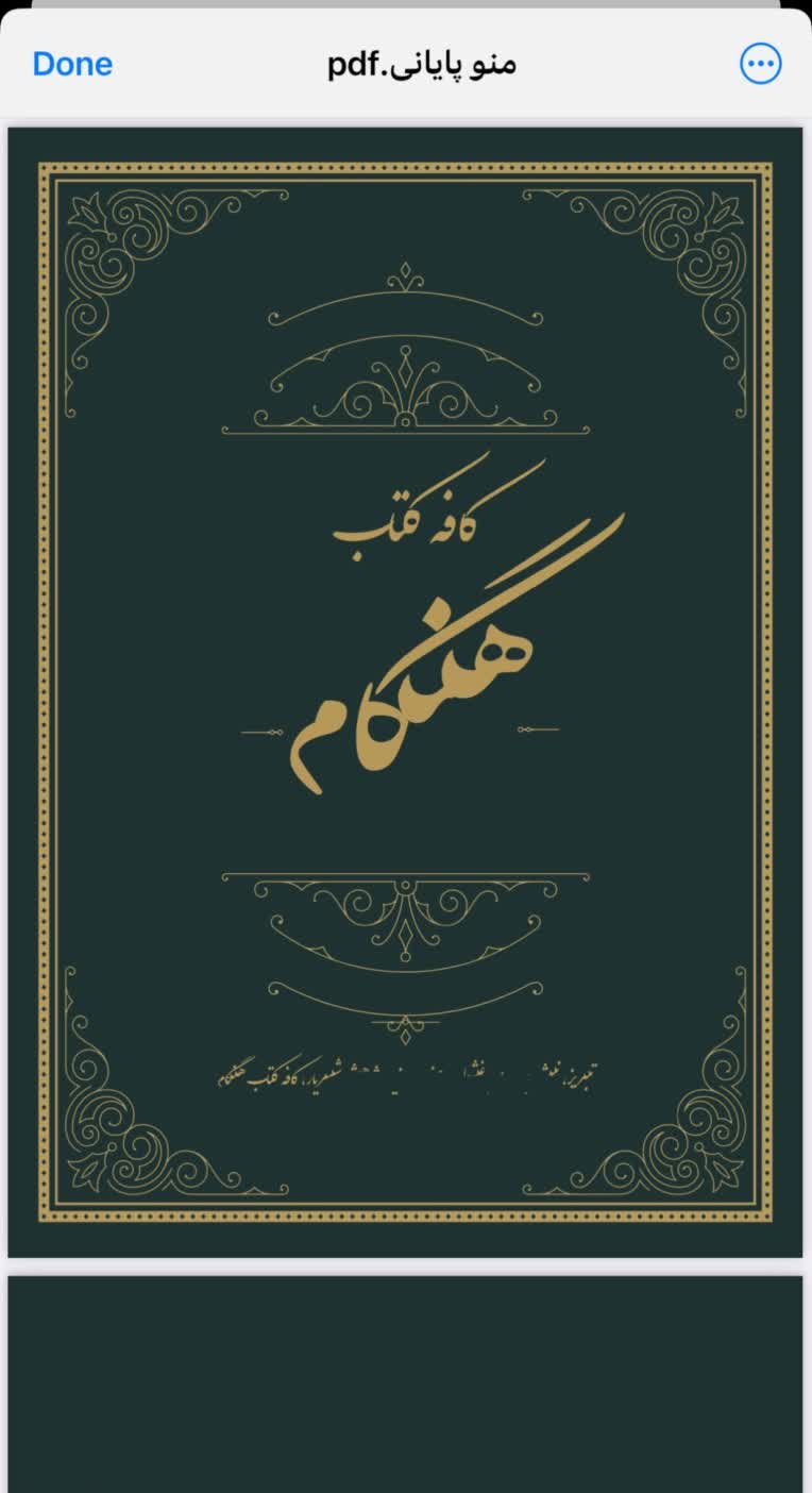 طراحی منوی کافه و رستوران (چند صفحه رندوم)