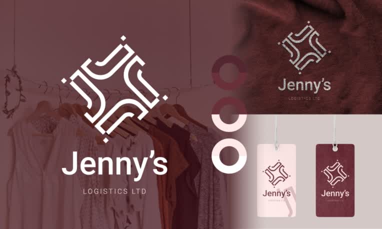 طراحی لوگوی مجموعه Jenney's Logistic LTD (طراحی و فروش لباس)