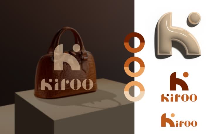 طراحی لوگوی مجموعه Kifoo (فروش کیف و کفش)