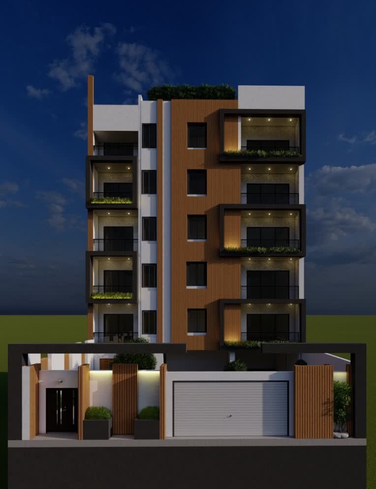 طراحی نما پروژه ساختمان مسکونی