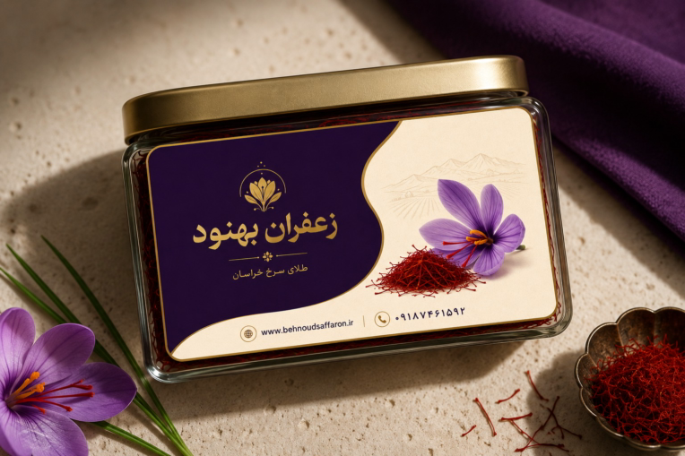 نمونه طراحی لیبل محصول (زعفران)