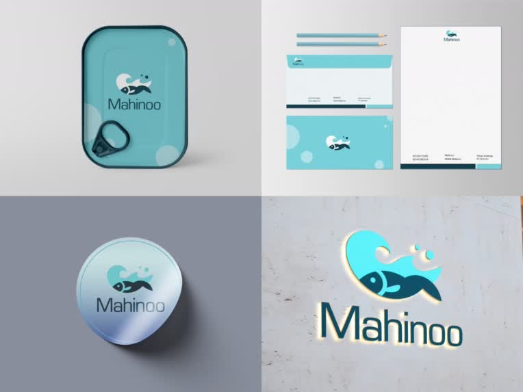 طراحی لوگو برای mahino (پرورش ماهی)