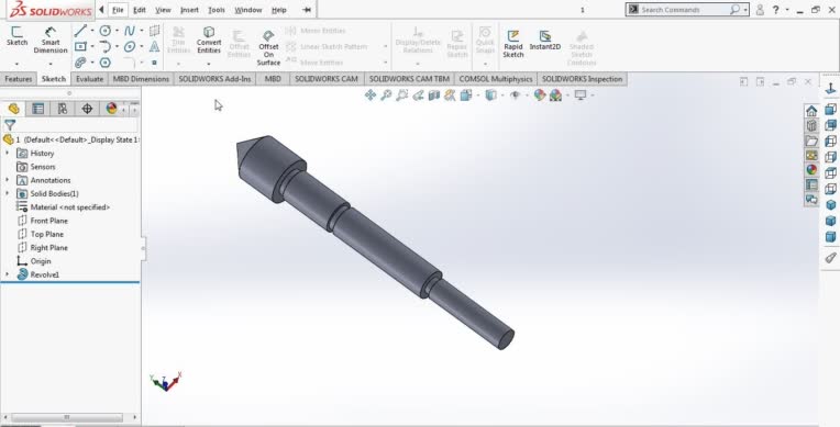 نمونه کار سالیدورکس/solidworks