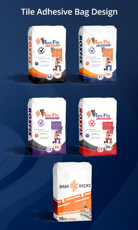 طراحی کیسه چسب کاشی ( برای شرکت )