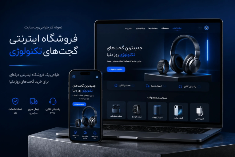 طراحی فروشگاه اینترنتی گجت‌های دیجیتال و تکنولوژی